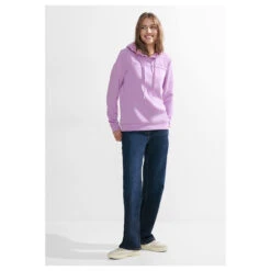 Cecil Damen Hoodie Sweatshirt Sporty Lilac -Modebekleidungs Geschäft cecil sweatshirt hoody lila 15565 model