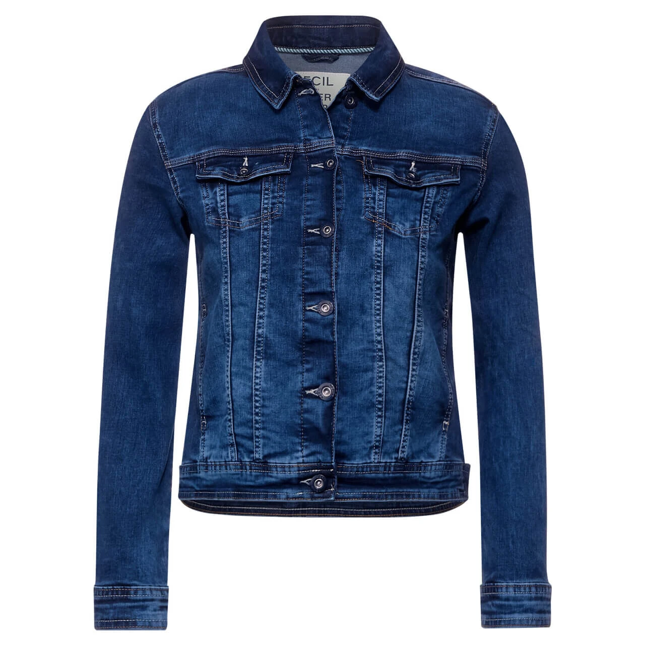 Cecil Jeansjacke Mid Blue Used 1 Cecil Jeansjacke Mid Blue Used