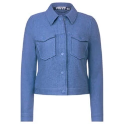 Cecil Damen Jacke Wool Shirt Jacket Water Blue