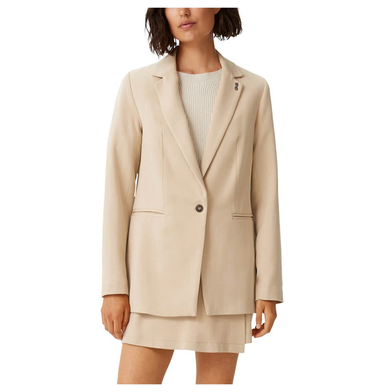 Comma Damen Blazer Sandy Brown 2 Comma Damen Blazer Sandy Brown – Bild 2