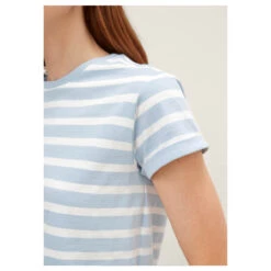 Comma Damen T-Shirt Light Blue Stripes 9 Comma Damen T-Shirt Light Blue Stripes -Modebekleidungs Geschäft comma shirt striped light blue 50g5 detail1
