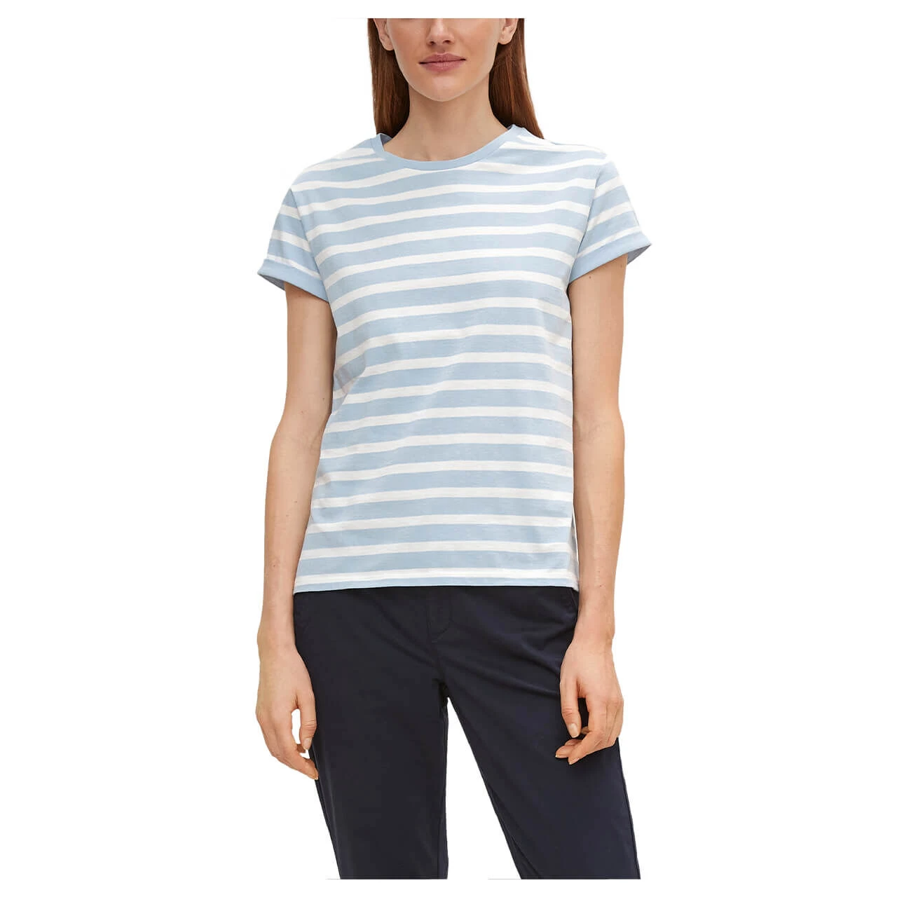 Comma Damen T-Shirt Light Blue Stripes 2 Comma Damen T-Shirt Light Blue Stripes – Bild 2