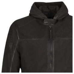Gipsy (by Mauritius) Herren Lederjacke Xilo Anthracite -Modebekleidungs Geschäft gipsy gmxilo lederjacke nubuk sheep anthracite detail