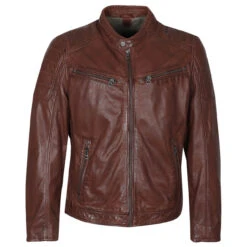 Gipsy (by Mauritius) Herren Lederjacke Derry Dark Cognac