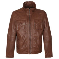 Gipsy (by Mauritius) Herren Lederjacke Lanny Cognac