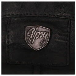 Gipsy (by Mauritius) Herren Lederjacke Natico Grey Blue -Modebekleidungs Geschäft gipsy jacke natico biker regular fit grey blue 9032 detail