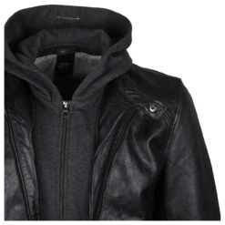 Gipsy (by Mauritius) Herren Lederjacke Splesh Black -Modebekleidungs Geschäft gipsy splesh men biker jacke black 9000 detail