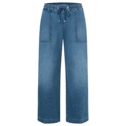 MAC Culotte 7/8 Jeans Fancy Random Washed -Modebekleidungs Geschäft jeans mac culotte casual denim blau D447 ansicht front