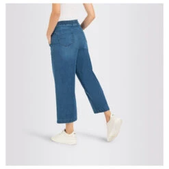 MAC Culotte 7/8 Jeans Fancy Random Washed -Modebekleidungs Geschäft jeans mac culotte casual denim blau D447 model hinten