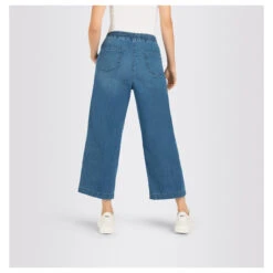 MAC Culotte 7/8 Jeans Fancy Random Washed -Modebekleidungs Geschäft jeans mac culotte casual denim blau D447 model rueckseite