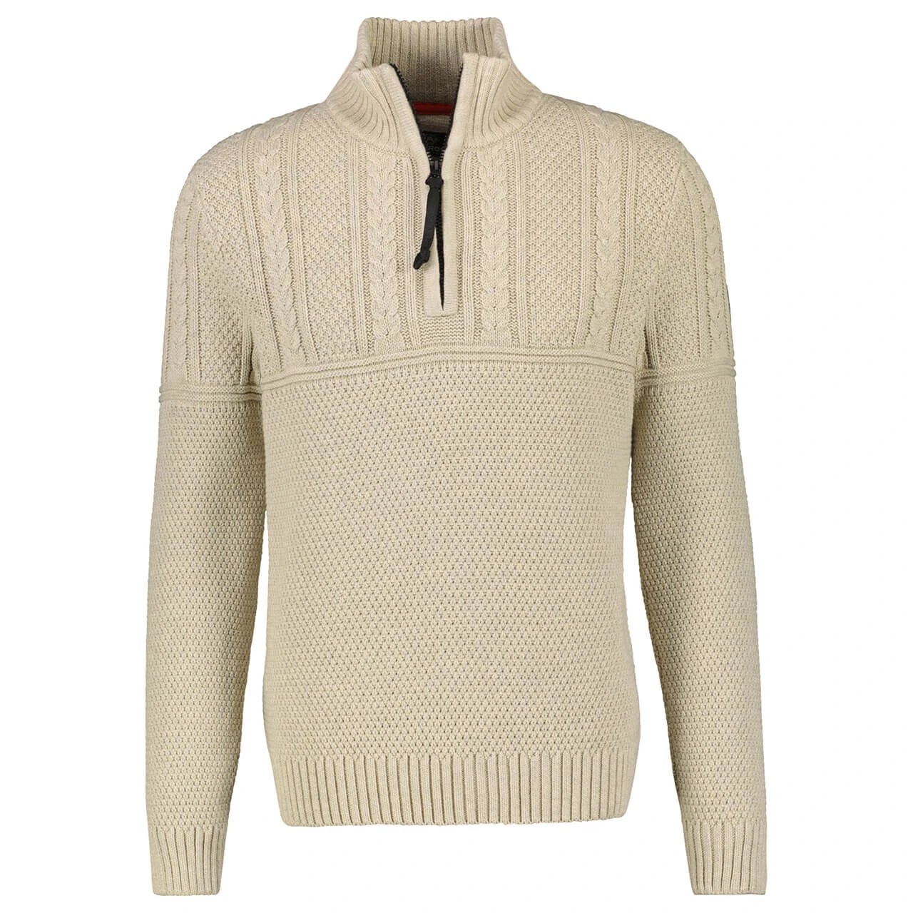 Lerros Herren Troyer Pullover Tender Beige Melange 1 Lerros Herren Troyer Pullover Tender Beige Melange
