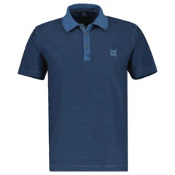 Lerros Herren Poloshirt Storm Blue Stripes
