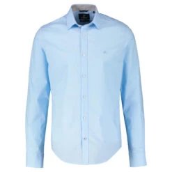 Lerros Herren Langarm Hemd Clean Sky Blue