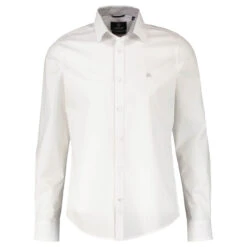 Lerros Herren Langarm Hemd Clean White