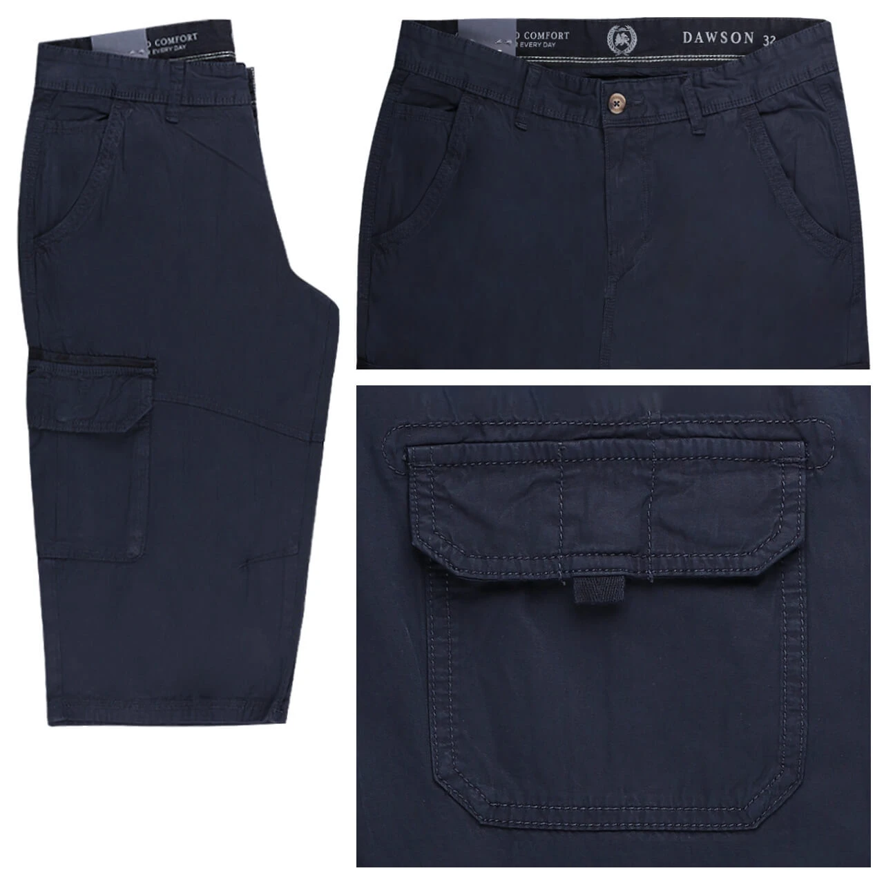 Lerros Dawson 3/4 Cargo Baumwollhose Navy Blue 1 Lerros Dawson 3/4 Cargo Baumwollhose Navy Blue