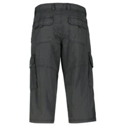 Lerros Dawson 3/4 Cargo Baumwollhose Mud -Modebekleidungs Geschäft lerros jeans dawson 3 4 hose grau gruen 289 ansicht hinten