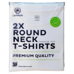 Lerros Herren T-Shirts Round Neck White -Modebekleidungs Geschäft lerros serafino 1 2 arm t shirt weiss 100 detail