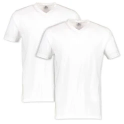 Lerros Herren T-Shirts V-Neck White