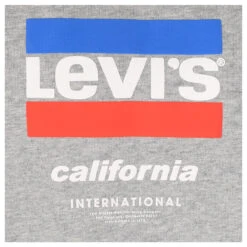 Levis Levi's® Herren Logo Hoodie Sweatshirt Light Grey -Modebekleidungs Geschäft levis hoodie greyprinted 0106 detail