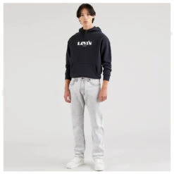 Levis Levi's® Herren Logo Hoodie Sweatshirt Mineral Black -Modebekleidungs Geschäft levis pullover schwarz ansicht mann frontal