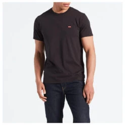 Levis Levi's® Herren Logo T-Shirt Pitch Black 11 Levis Levi's® Herren Logo T-Shirt Pitch Black -Modebekleidungs Geschäft levis t shirt basic schwarz ansicht frontal