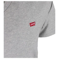 Levis Levi's® Herren Logo T-Shirt Light Grey Melange -Modebekleidungs Geschäft levis t shirt original hm vneck mid ton grau 0023 detail