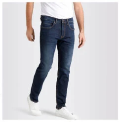 MAC Arne Pipe Flexx Jeans Dark Blue -Modebekleidungs Geschäft mac arne pipe jeans darkblue h781 model