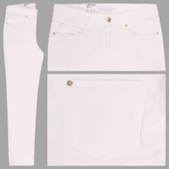 MAC Angela Jeans White Golden Details