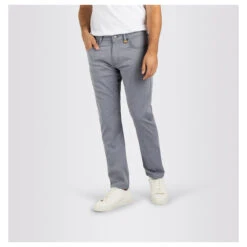 MAC Arne Baumwollhose Rubber Structure -Modebekleidungs Geschäft mac jeans arne grau 084 model