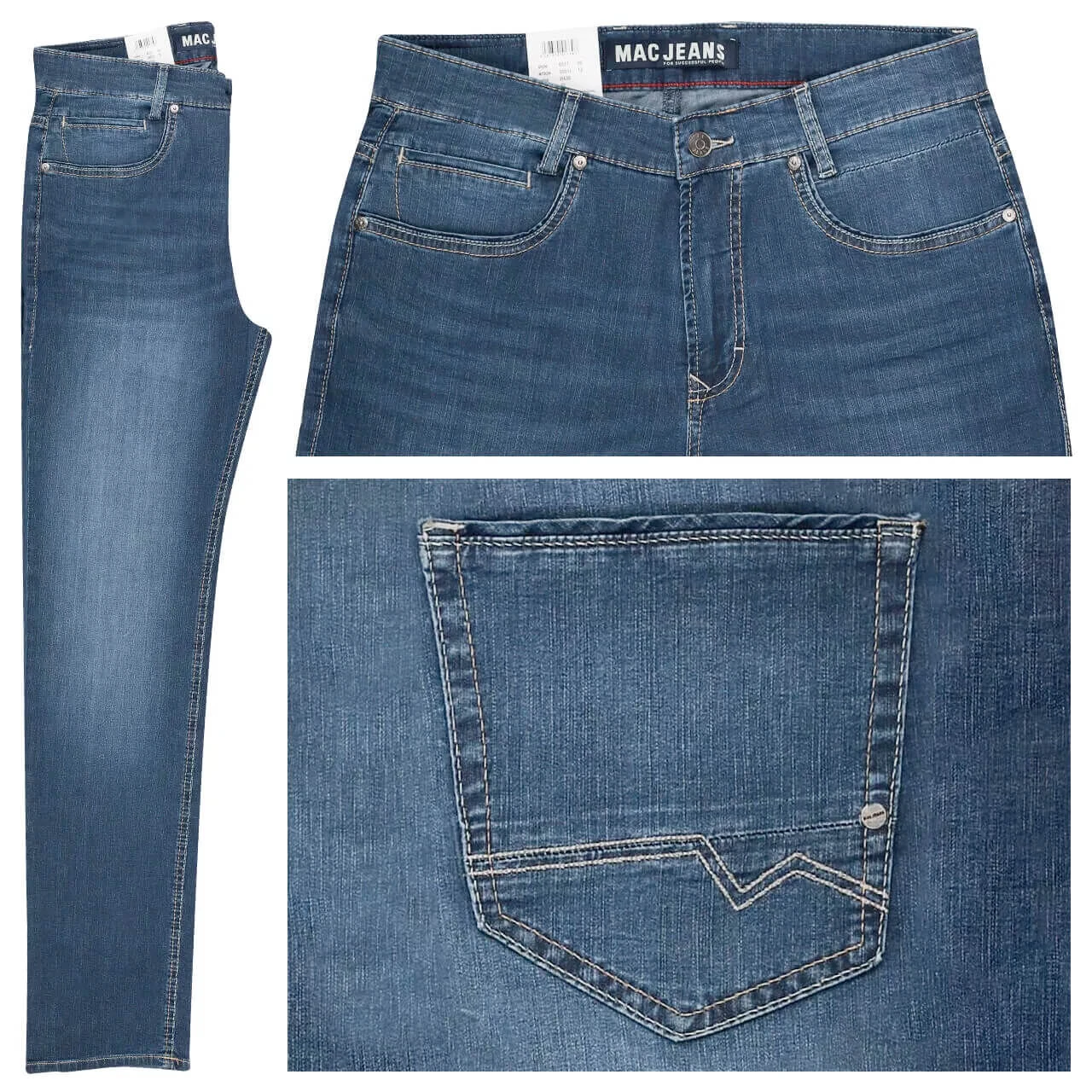 MAC Arne Pipe Jeans Midblue Authentic Used 1 MAC Arne Pipe Jeans Midblue Authentic Used