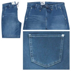 MAC Jogn Short Baumwoll Bermuda Mid Blue Cool Washed