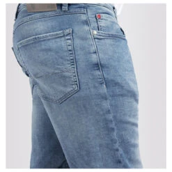 MAC Jogn Jeans Bermuda Light Authentic Blue -Modebekleidungs Geschäft mac jeans jogn bermuda blau h233 model detail seite