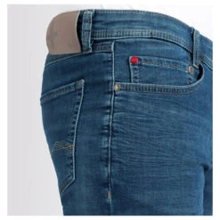 MAC Jogn Jeans Bermuda Night Blue Vintage Wash -Modebekleidungs Geschäft mac jeans jogn bermuda blau h659 model detail