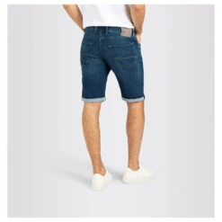 MAC Jogn Jeans Bermuda Night Blue Vintage Wash -Modebekleidungs Geschäft mac jeans jogn bermuda blau h659 model hinten