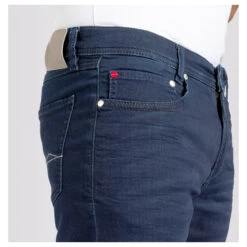 MAC Jogn Jeans Bermuda Dark Blue Greenish Indigo -Modebekleidungs Geschäft mac jeans jogn bermuda blau h731 model detail