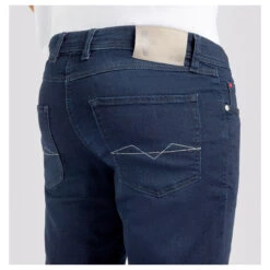 MAC Jogn Jeans Bermuda Dark Blue Greenish Indigo -Modebekleidungs Geschäft mac jeans jogn bermuda blau h731 model detail hinten