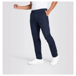 MAC Lennox Chinohose Nautic Mid Blue -Modebekleidungs Geschäft mac jeans lennox blau 196 model vorne