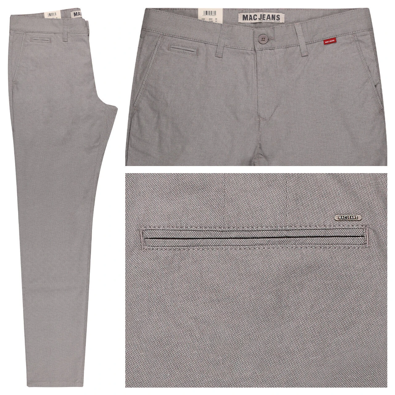 MAC Lennox Chinohose Silver Pattern 1 MAC Lennox Chinohose Silver Pattern