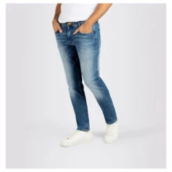 MAC Flexx Jeans Venice Blue Used -Modebekleidungs Geschäft mac jeans macflexx blau h239 model