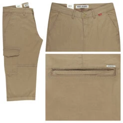 MAC Teo 3/4 Cargo Chino Baumwollhose Green Tea