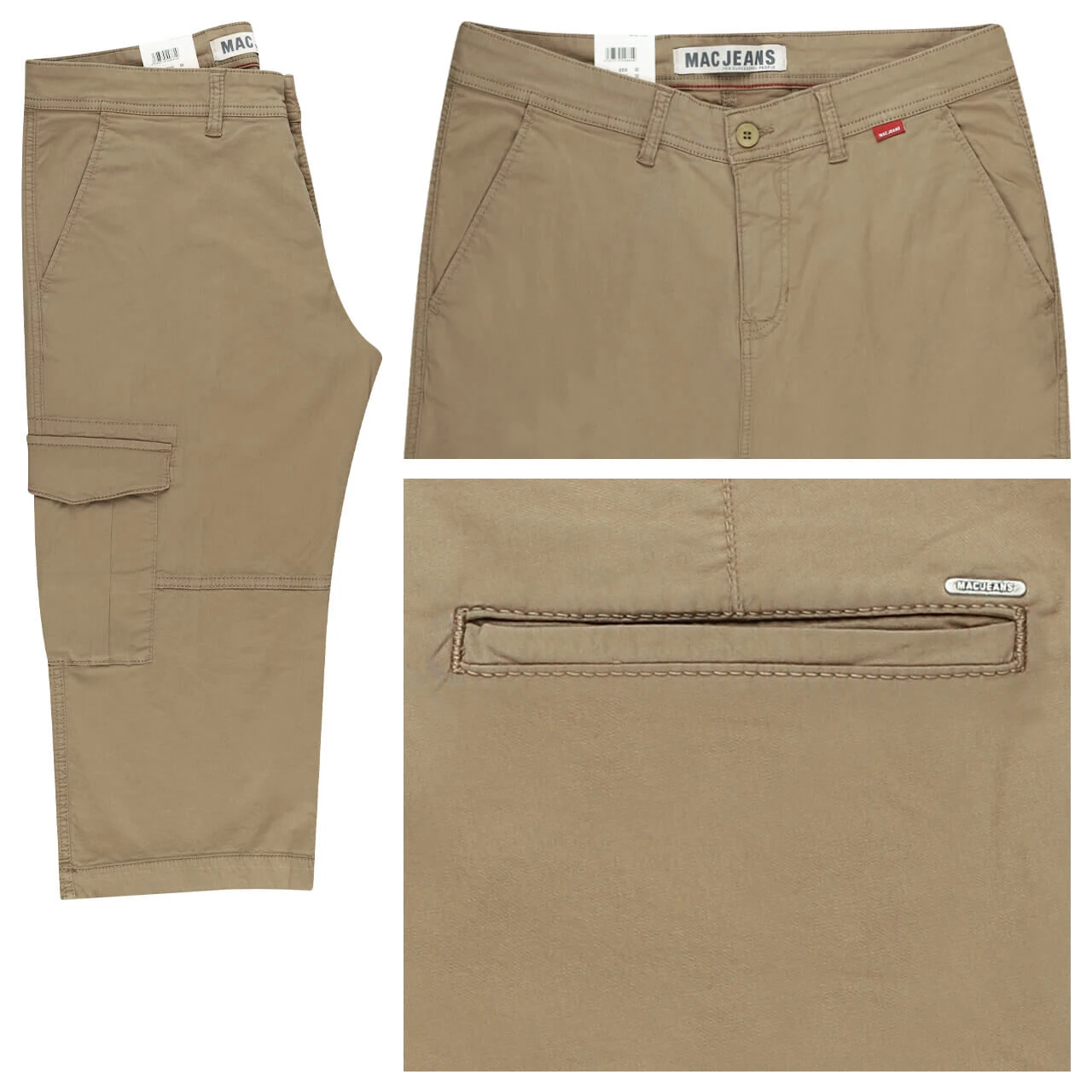 MAC Teo 3/4 Cargo Chino Baumwollhose Green Tea 1 MAC Teo 3/4 Cargo Chino Baumwollhose Green Tea