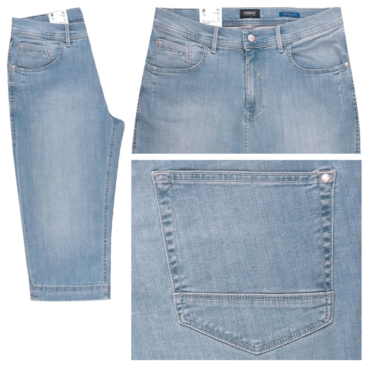 Pioneer Bill 3/4 Jeans Megaflex Sky Blue Used 1 Pioneer Bill 3/4 Jeans Megaflex Sky Blue Used