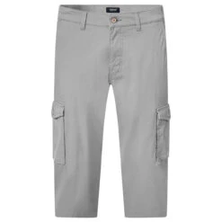 Pioneer Carlo 3/4 Cargo Baumwollhose Light Grey -Modebekleidungs Geschäft pioneer jeans carlo grau 9010 ansicht vorne
