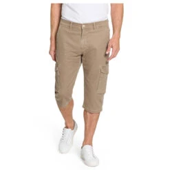 Pioneer Carlo 3/4 Cargo Jeans Megaflex Sage -Modebekleidungs Geschäft pioneer jeans carlo megaflex braun 5106 ansicht detail vorne