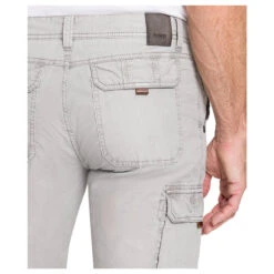 Pioneer Collin Cargo Baumwoll Bermuda Mirage Grey -Modebekleidungs Geschäft pioneer jeans collin grau 9014 ansicht detail hinten