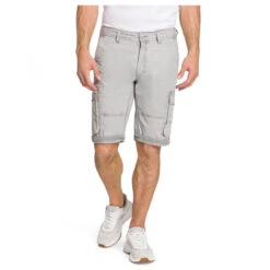 Pioneer Collin Cargo Baumwoll Bermuda Mirage Grey -Modebekleidungs Geschäft pioneer jeans collin grau 9014 ansicht front
