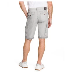 Pioneer Collin Cargo Baumwoll Bermuda Mirage Grey -Modebekleidungs Geschäft pioneer jeans collin grau 9014 ansicht hinten