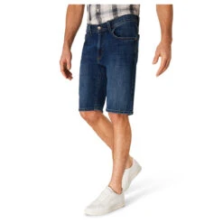 Pioneer Finn Jeans Bermuda Megaflex Dark Blue Fashion Vintage -Modebekleidungs Geschäft pioneer jeans finn megaflex blau 6818 model vorne