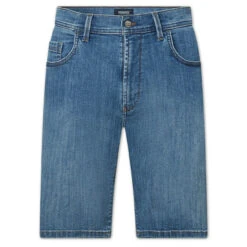 Pioneer Finn Jeans Bermuda Megaflex Blue Used -Modebekleidungs Geschäft pioneer jeans finn megaflex blau 6822 ansicht vorne