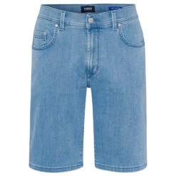 Pioneer Finn Jeans Bermuda Megaflex Sky Blue -Modebekleidungs Geschäft pioneer jeans finn megaflex shorts blau 6851 ansicht